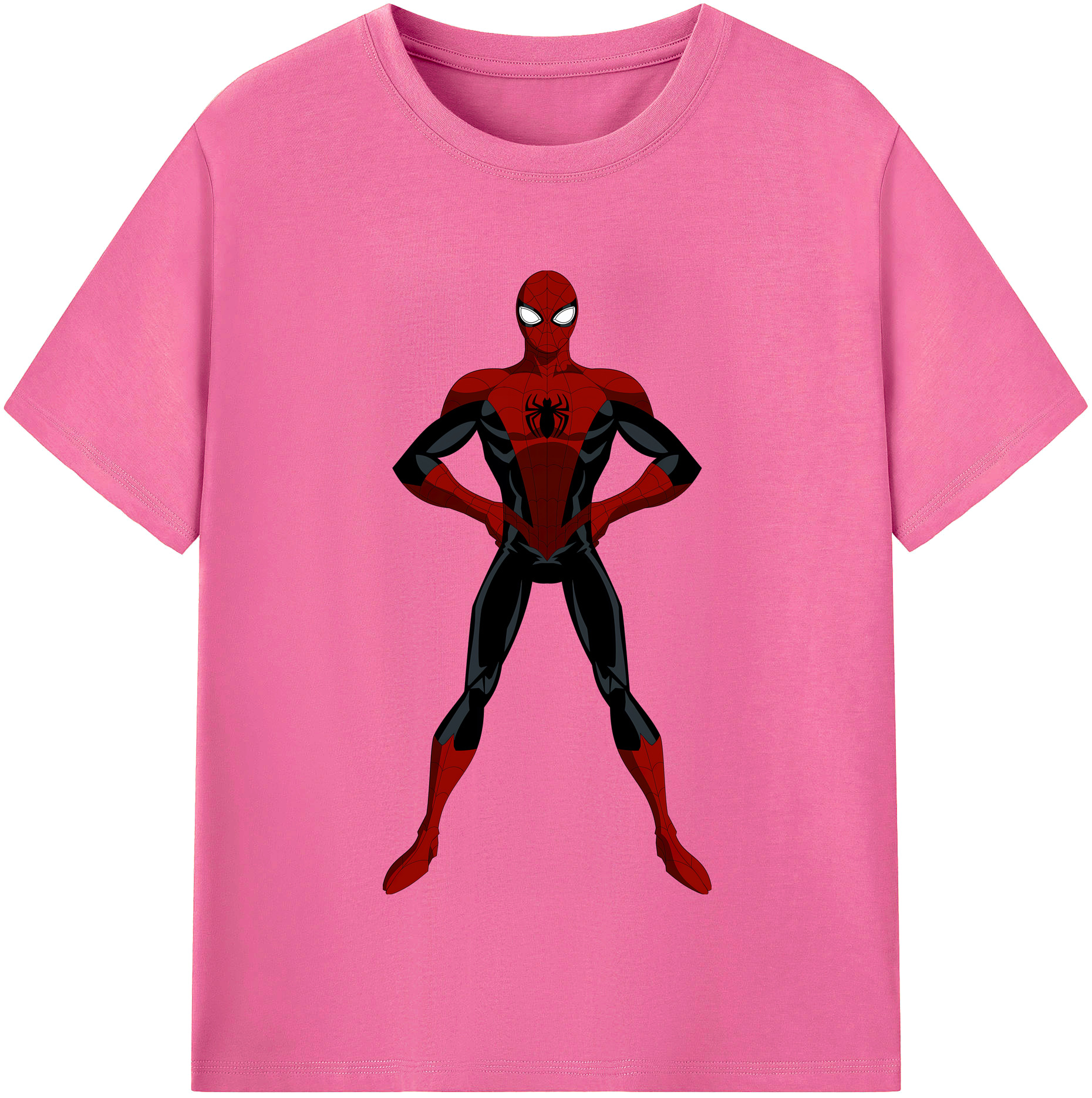 Spider Man スパイダーマン レディースカジュアルプリントTシャツ（綿100％）